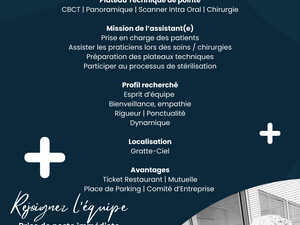 Assitant(e) Dentaire H/F prise de poste immédiat